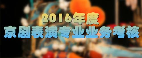 美女插鸡巴国家京剧院2016年度京剧表演专业业务考...